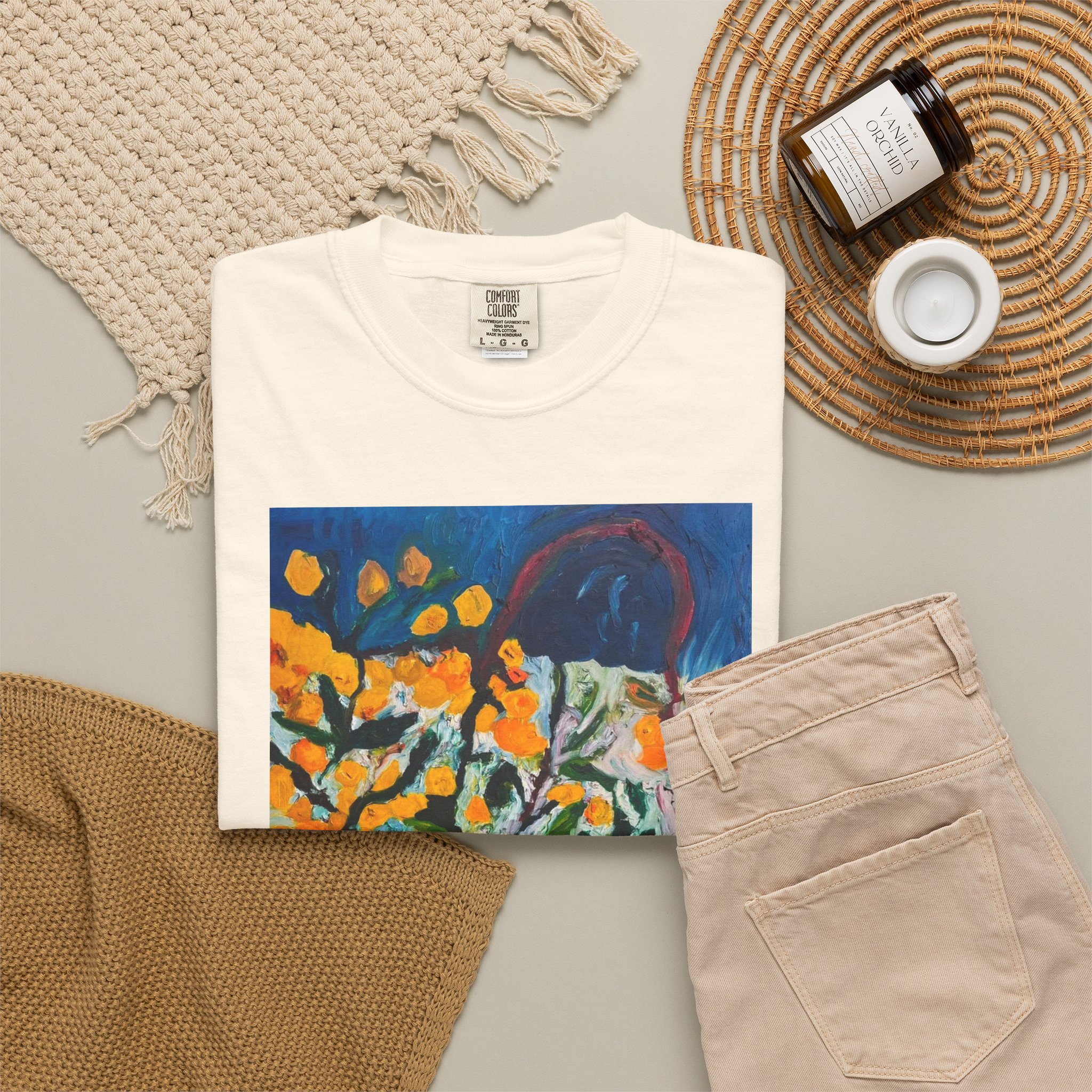 Backyard Lemon Tree Art T-Shirt - Image 16