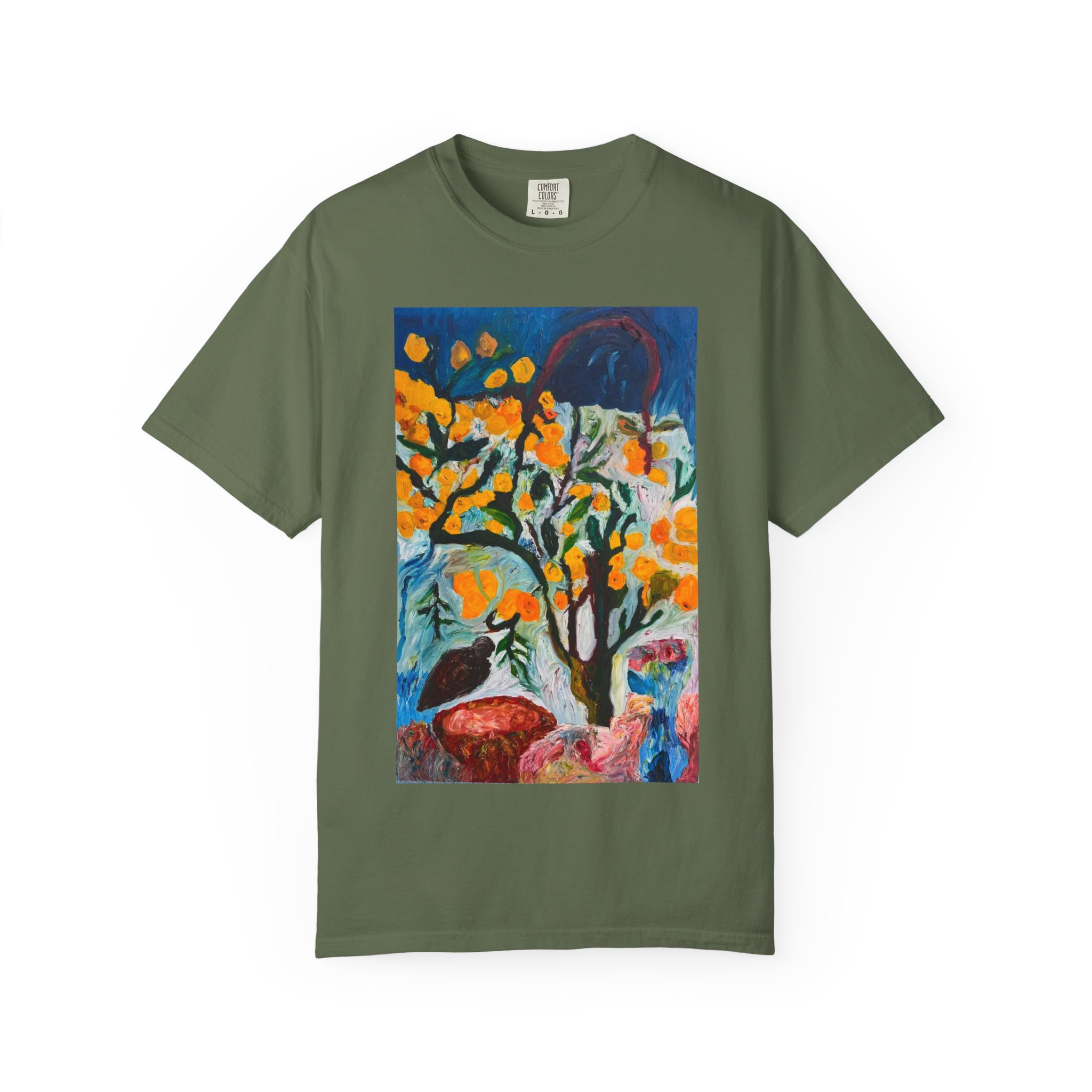 Backyard Lemon Tree Art T-Shirt - Image 37
