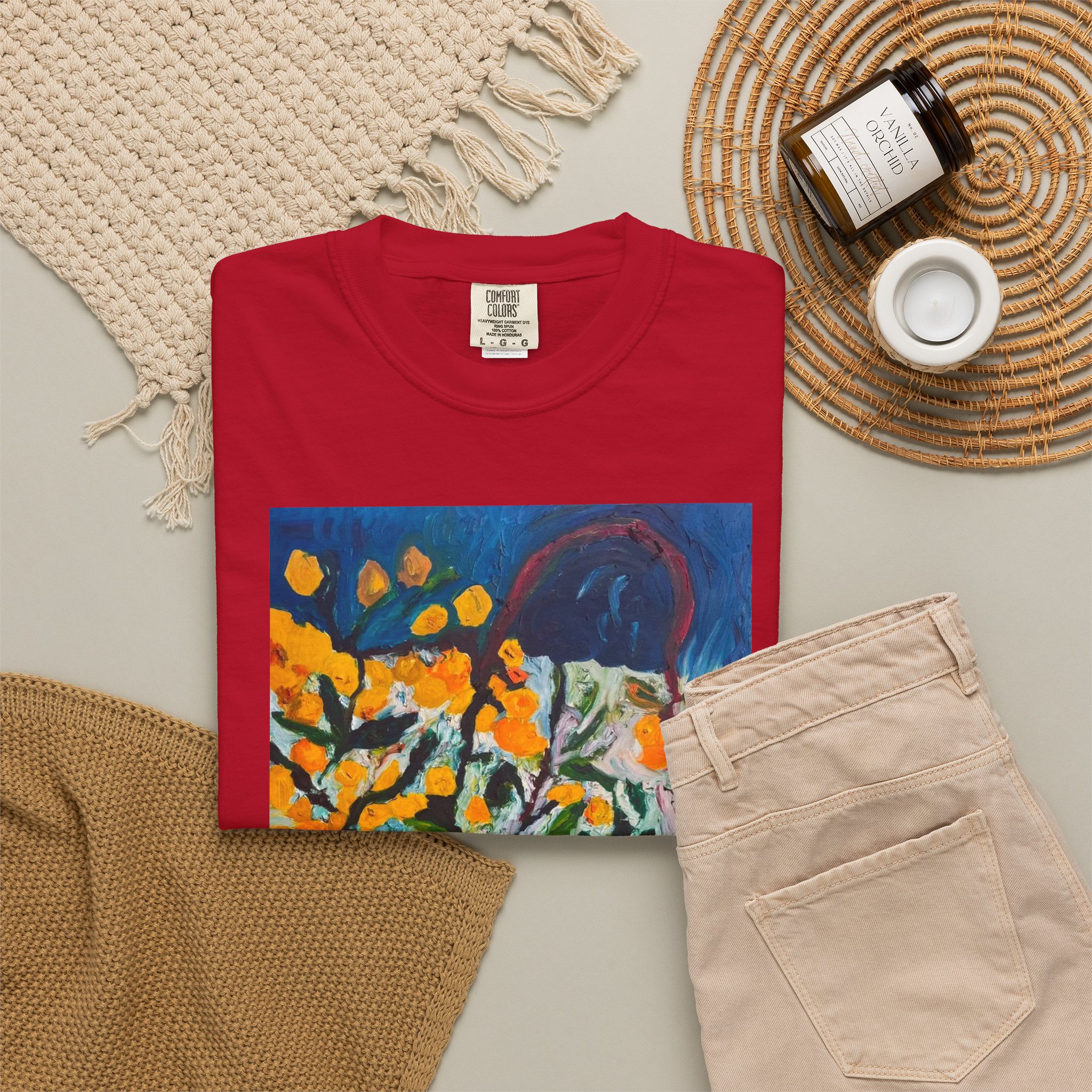 Backyard Lemon Tree Art T-Shirt - Image 60