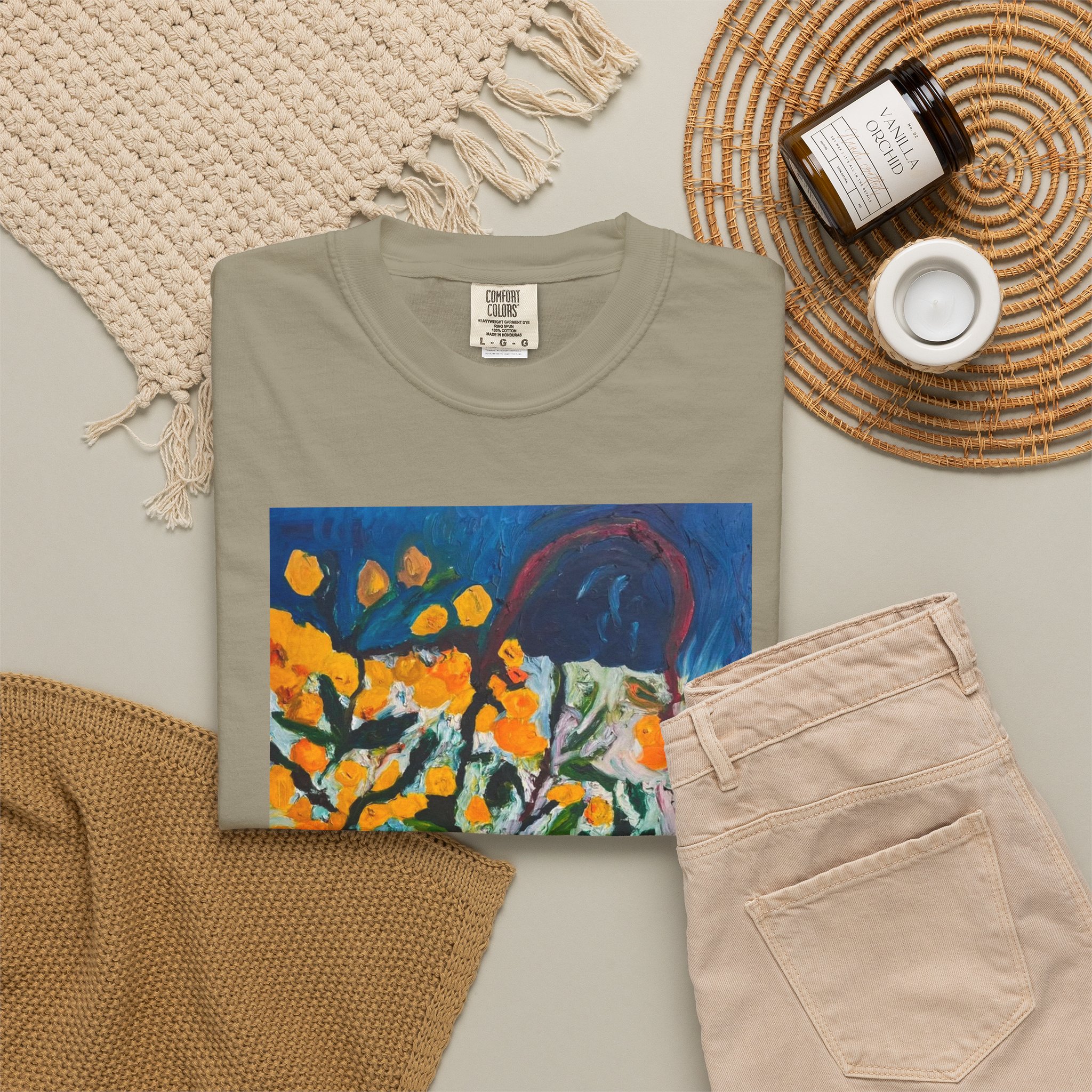 Backyard Lemon Tree Art T-Shirt - Image 28