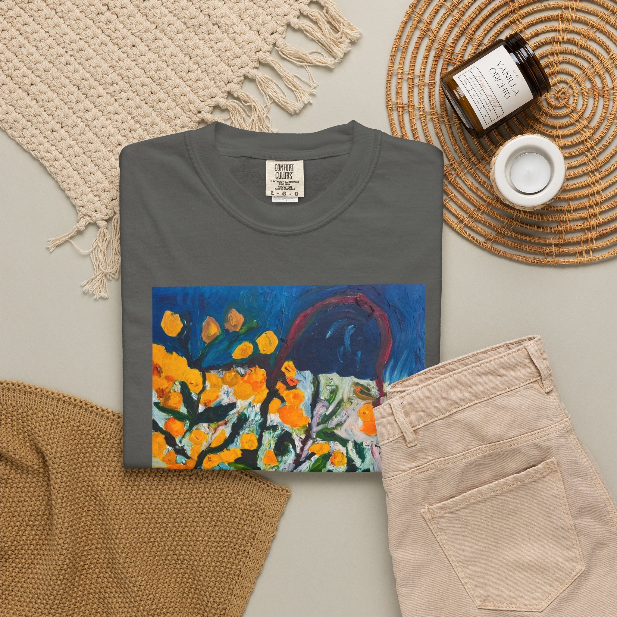 Backyard Lemon Tree Art T-Shirt - Image 32