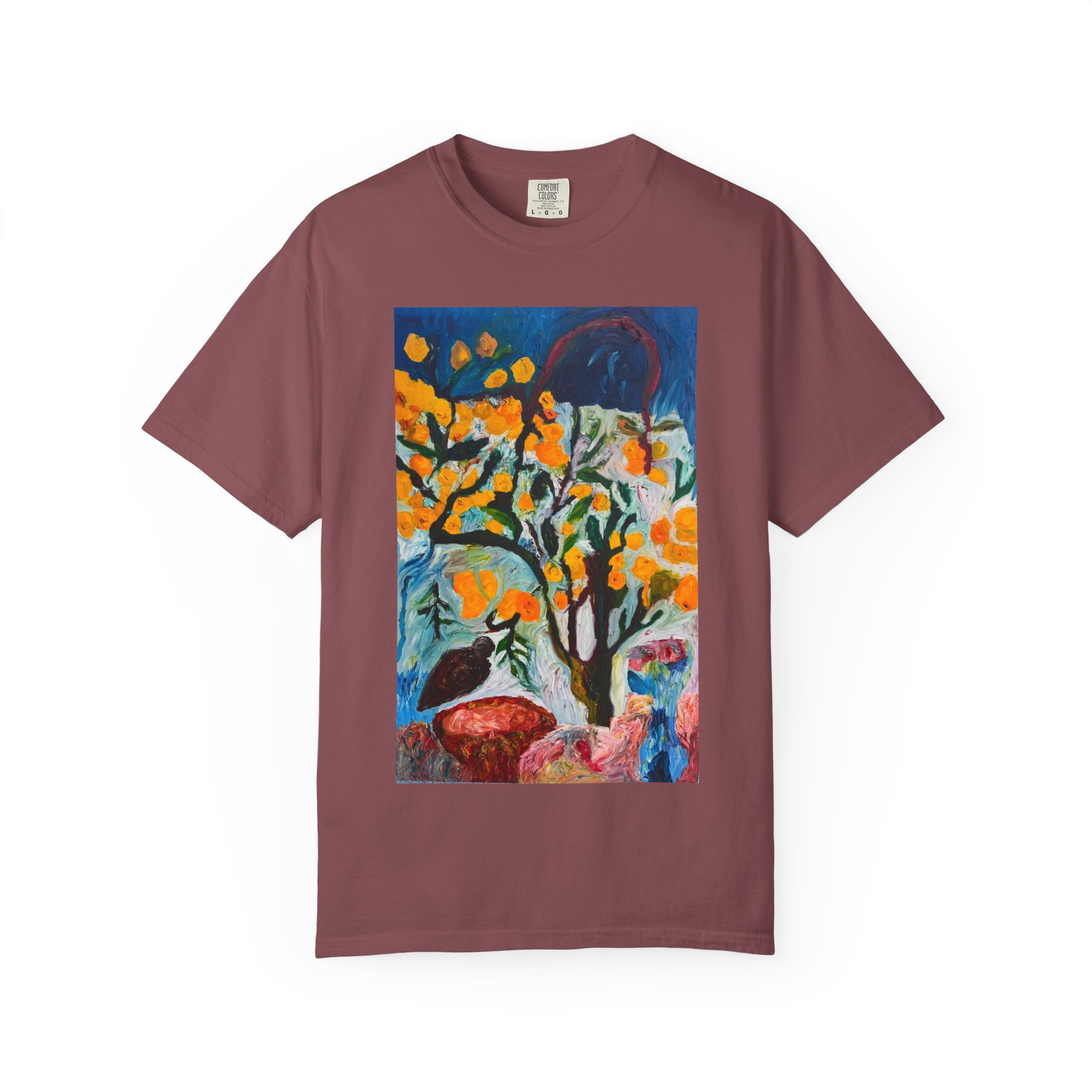 Backyard Lemon Tree Art T-Shirt - Image 9