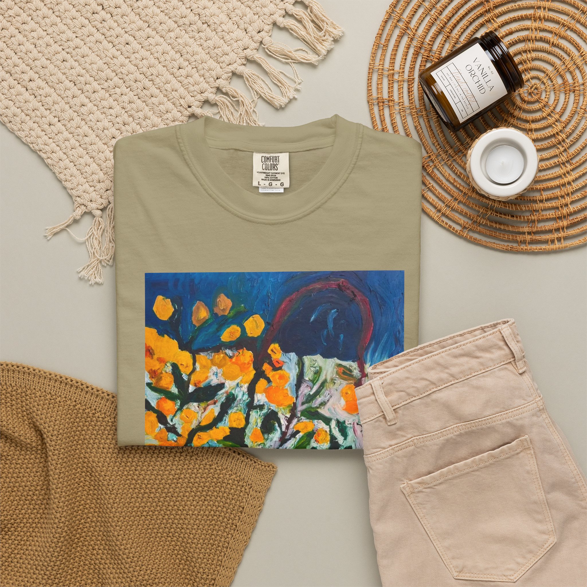 Backyard Lemon Tree Art T-Shirt - Image 20
