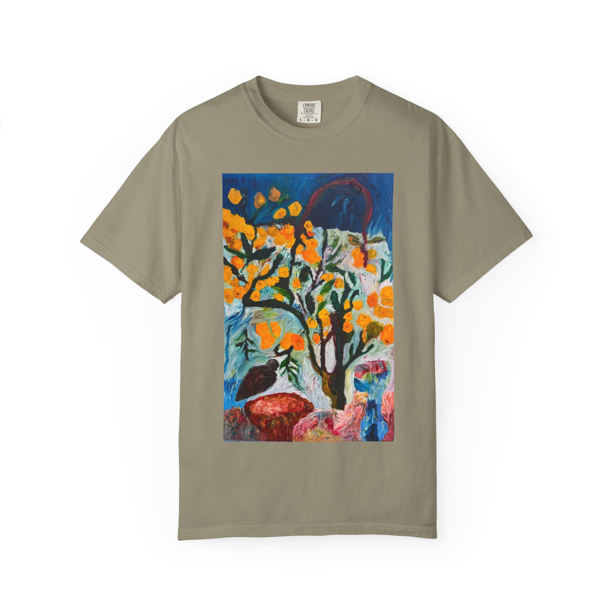 Backyard Lemon Tree Art T-Shirt - Image 25