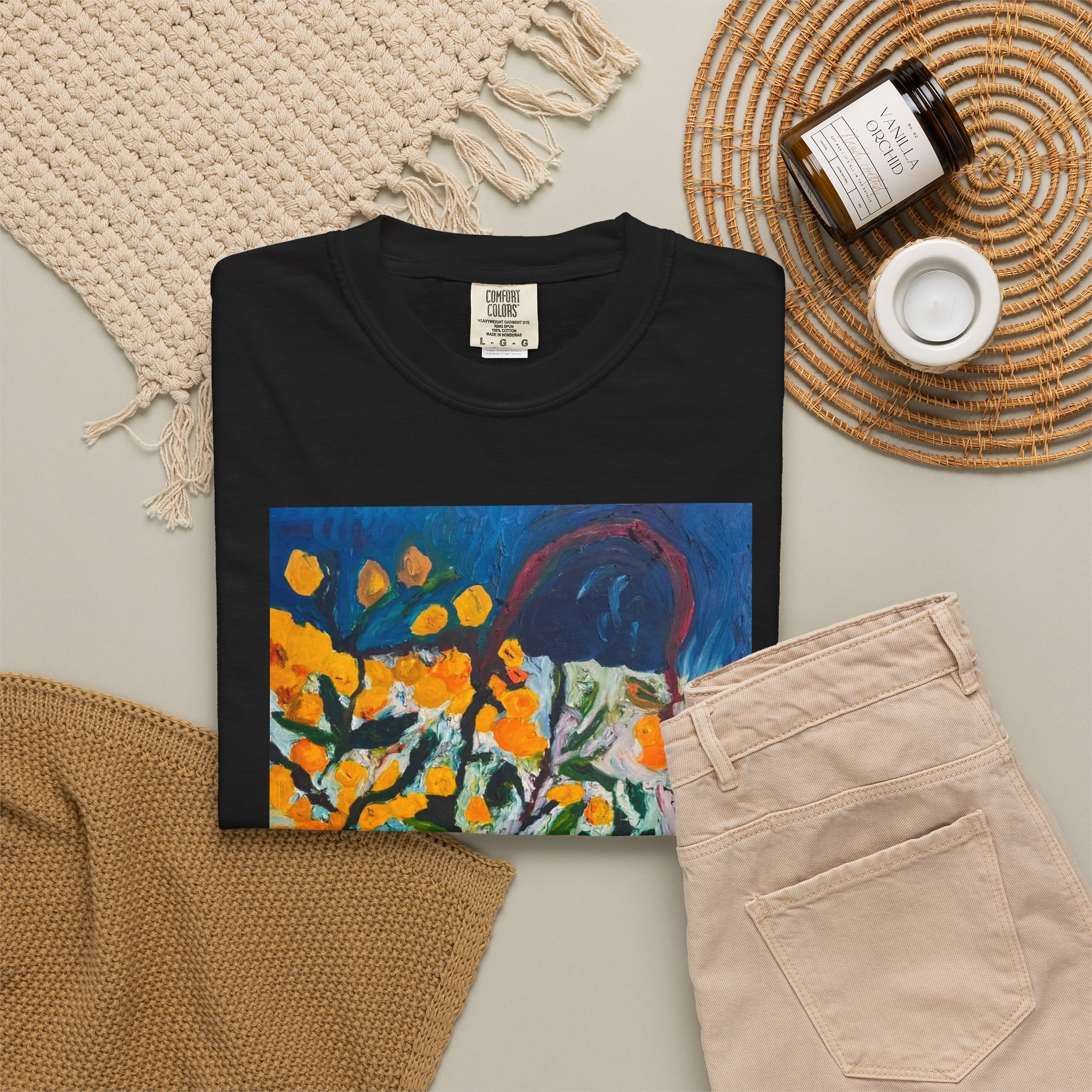 Backyard Lemon Tree Art T-Shirt - Image 52