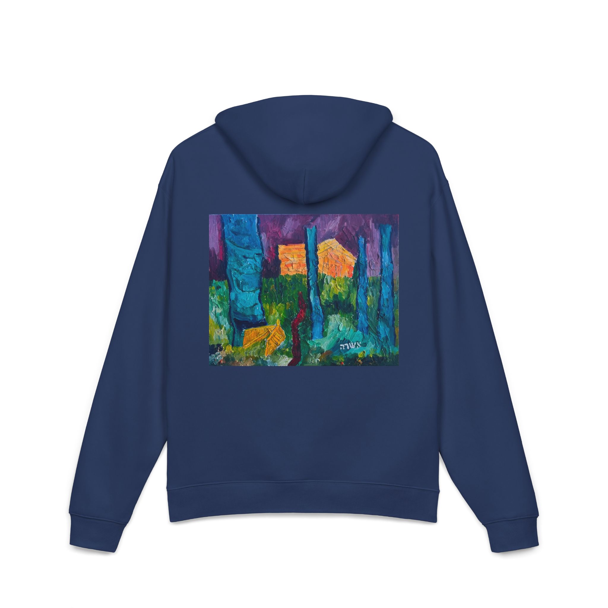 Artistic Forest Scene Hoodie — Colorful Abstract Landscape Pullover - Image 14