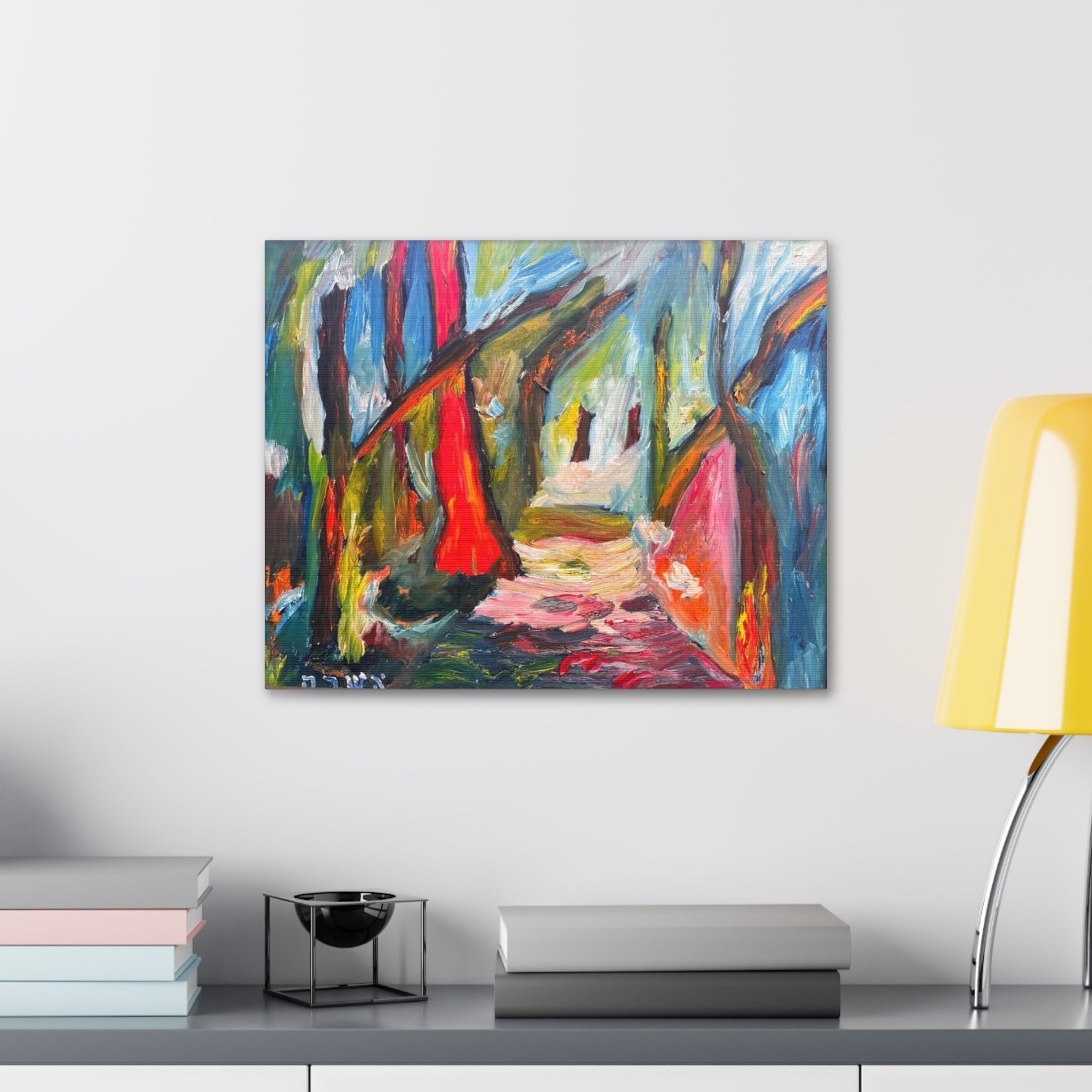House in the Woods Art Canvas Print - Image 3