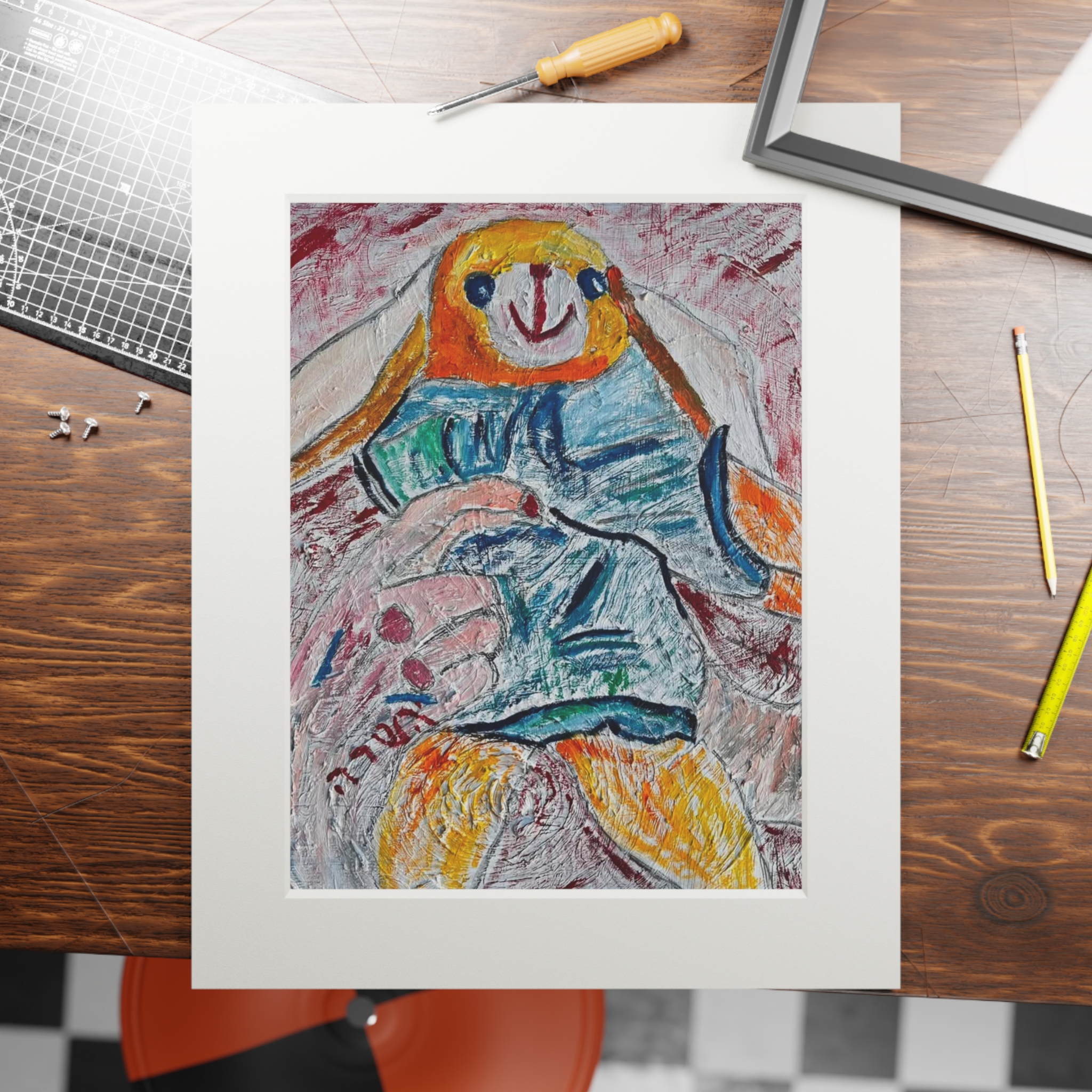 Flopsy Honey in Cheryl’s Arms Art Print - Image 4