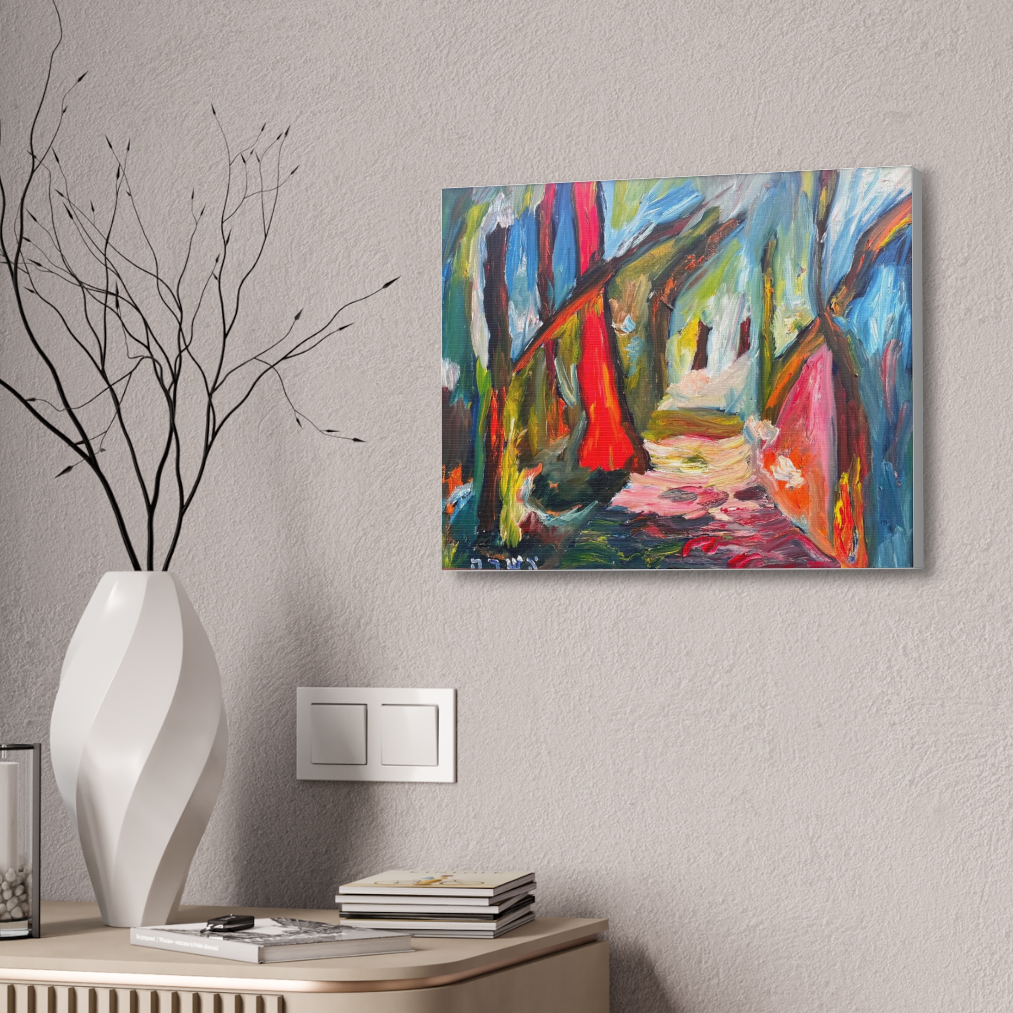 House in the Woods Art Canvas Print - Image 4